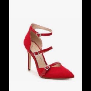 Jessica Simpson Red Lipstick Pumps with straps!